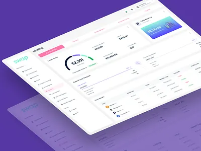 Swap Finance Lending UI/UX Design crypto dashboard crypto market crypto wallet dashboard design finance fintech product design ui design uiux user interface web app web3 dashboard