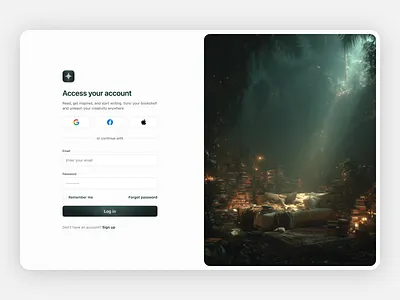 Log in ai clean design figma image input log in login minimal sign up ui uiux ux