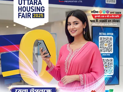 Uttara Housing Fair 2025 – Real Estate Showcase & Branding animation banner design branding design graphic design motion graphics poster web ads web banners
