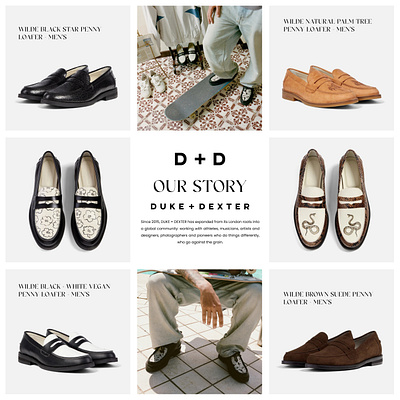 Luxury Loafer Social Media Campaign – Duke + Dexter branding graphic design ui