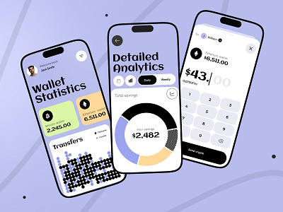 Crypto Wallet – App Design app app design crypto crypto app crypto exchange crypto service crypto trading defi design mobile mobile app trading ui ux