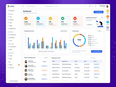 GXON - HR Management Admin Dashboard Template admin dashboard admin panel bootstrap dashboard clean dashboard ui dashboard template dashboard ui employee management hr admin template hr analytics hr dashboard design hr management hr portal hr software ui hr system design hrms ui modern admin template responsive dashboard ui design user interface web app dashboard
