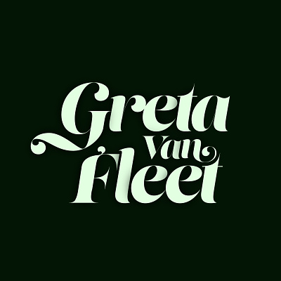 Greta Van Fleet - Typographic Lockup album brand cover design greta van fleet identity logo logo design music type typography