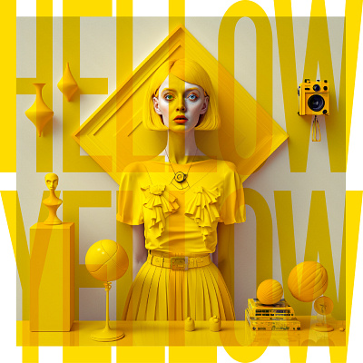 #hueyearsresolution Yellow Week brand design identity typography