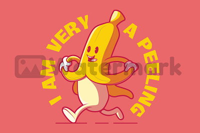 Very A Peeling! character design funny graphic design illustration logo quote vector