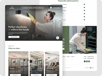 єКлінінг | Cleaning Company Website cleaning cleaning website design landing landing page ui uiux web design website