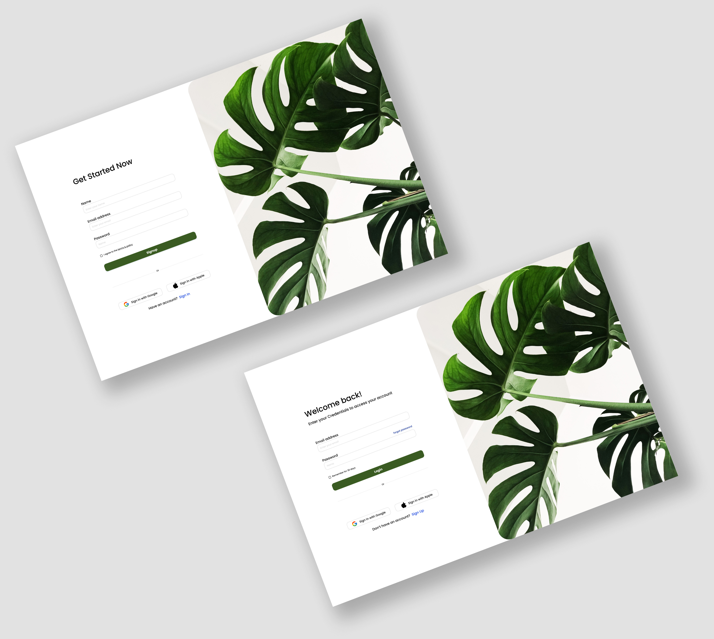 Minimal Login & Signup UI Concept clean ui design figma graphic design login minimaldesign moderndesign onboarding signup signuppage ui ux webapp webdesign website