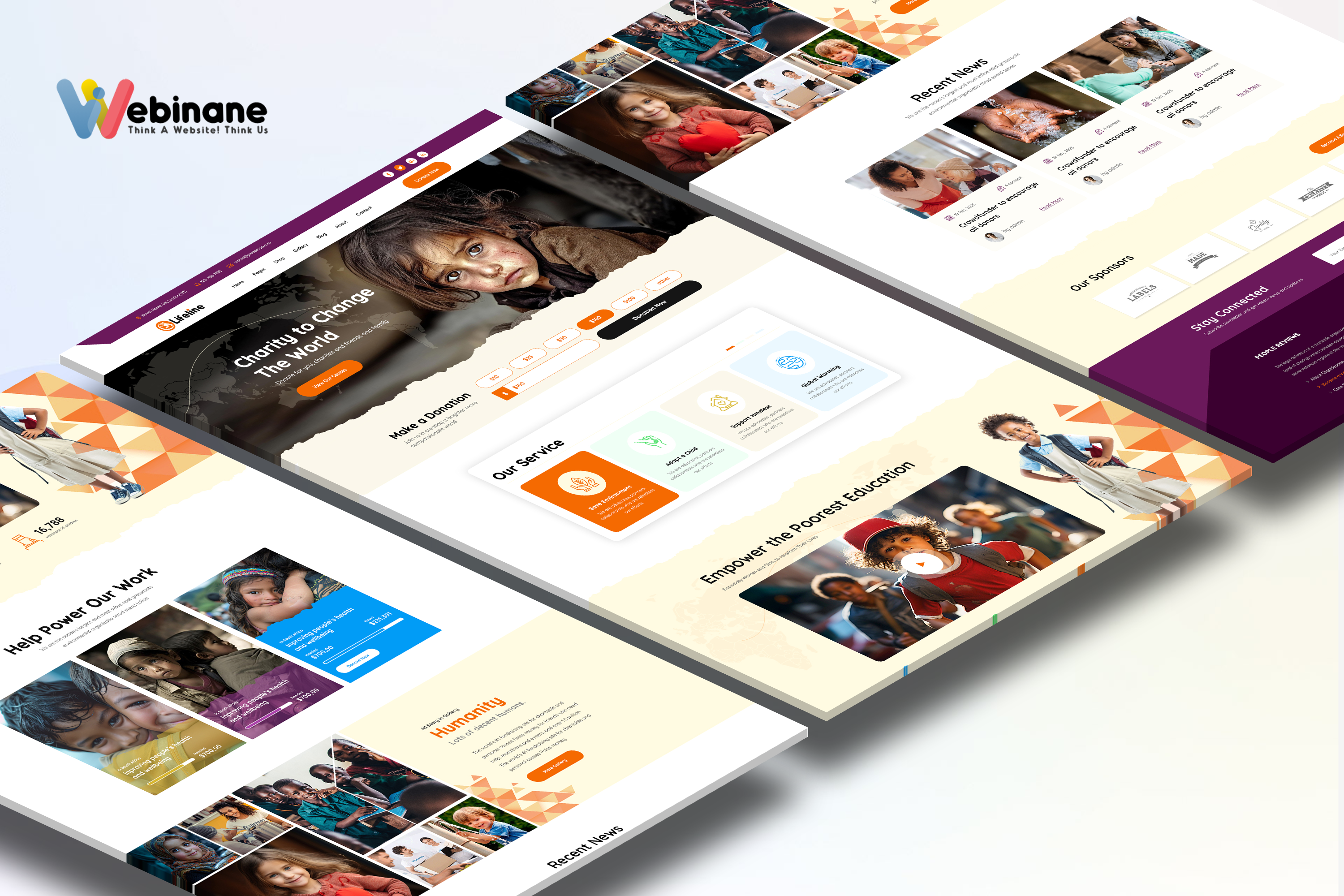 Nonprofit Website Design charity website design charity website template charity websites clean ui donation fundraising humanity landing page landing page design minimal web design ngo website non profit organization responsive website ui social impact web design ui designer volunteer website ui website design