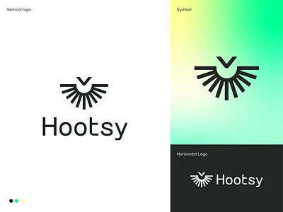 Hootsy Logo Design animal app bird branding logo logodesign logodesigner mark minimal modern nature owl saas simple logo software symbol wisdom