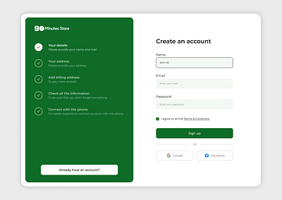 Sign up Page - UI login loginpage menu signup signuppage ui uicard uidesign ux uxdesign