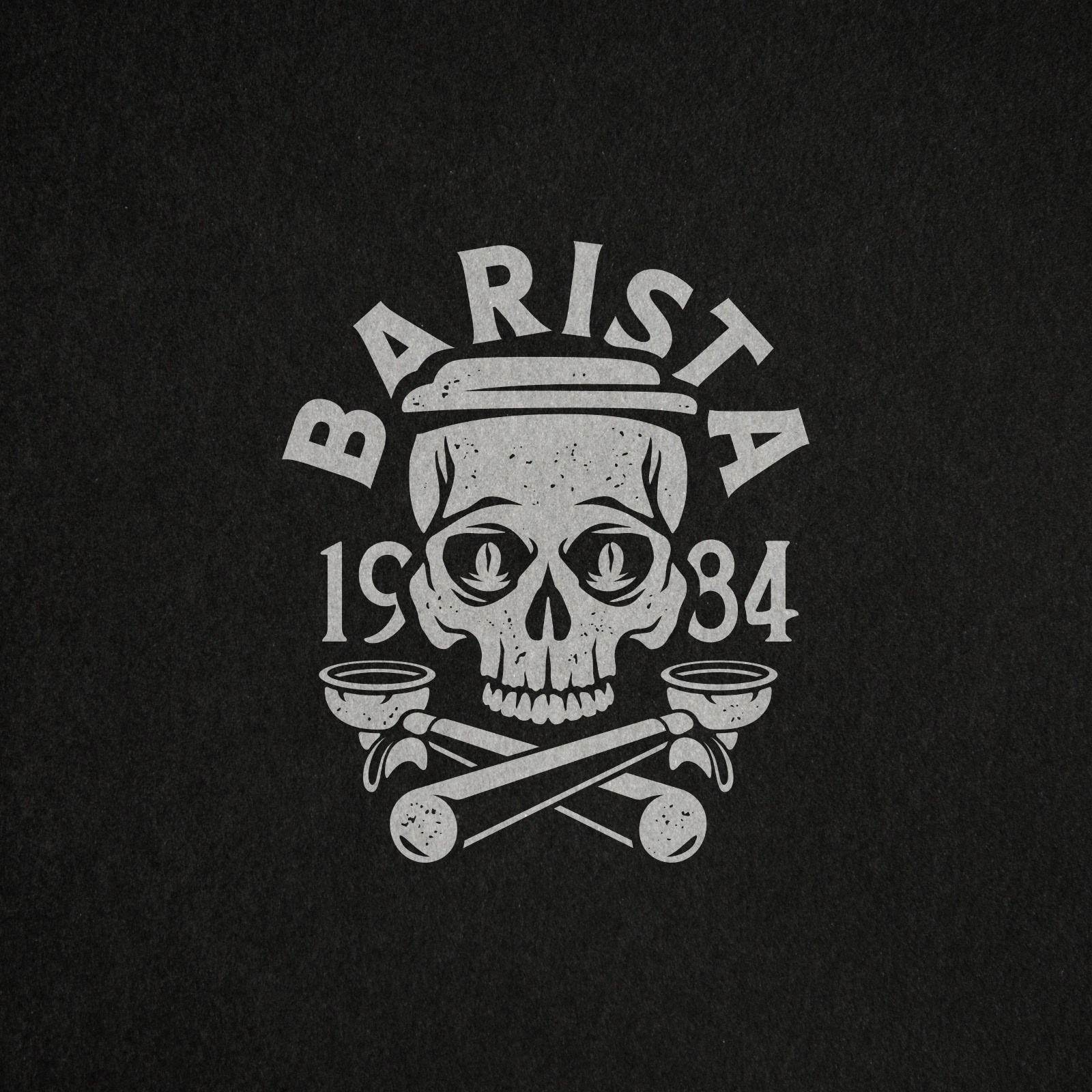 Barista Skull t-shirt design barista bean coffee graphic design illustration skull t shirt