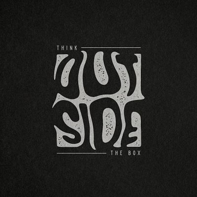 Think Outside The Box phrase t-shirt lettering box graphic design lettering outside t shirt think typography