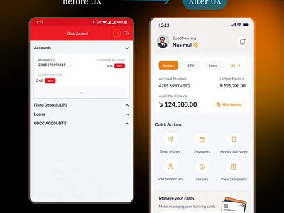Unet Banking App Redesign - UX Design balance bangladesh banking banking app best ui design dashboard design minimal modern money redesign ucb ucb bank ui unet ux ux research