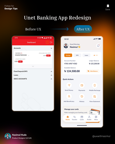 Unet Banking App Redesign - UX Design balance bangladesh banking banking app best ui design dashboard design minimal modern money redesign ucb ucb bank ui unet ux ux research