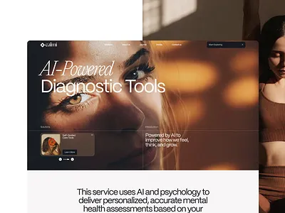 Calmi | Empathetic AI for Mental Wellness ai animation app branding clean design logo mental productdesign ui ux visualdesign web