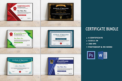 Certificate Template academic achievement appreciation black certificate bundle certificate template completion recognition red reward word