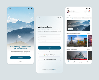 All-in-One Travel Planner App – From Inspiration to Booking app branding design graphic design illustration logo logo design motion graphics typography ui ux vector web web design website
