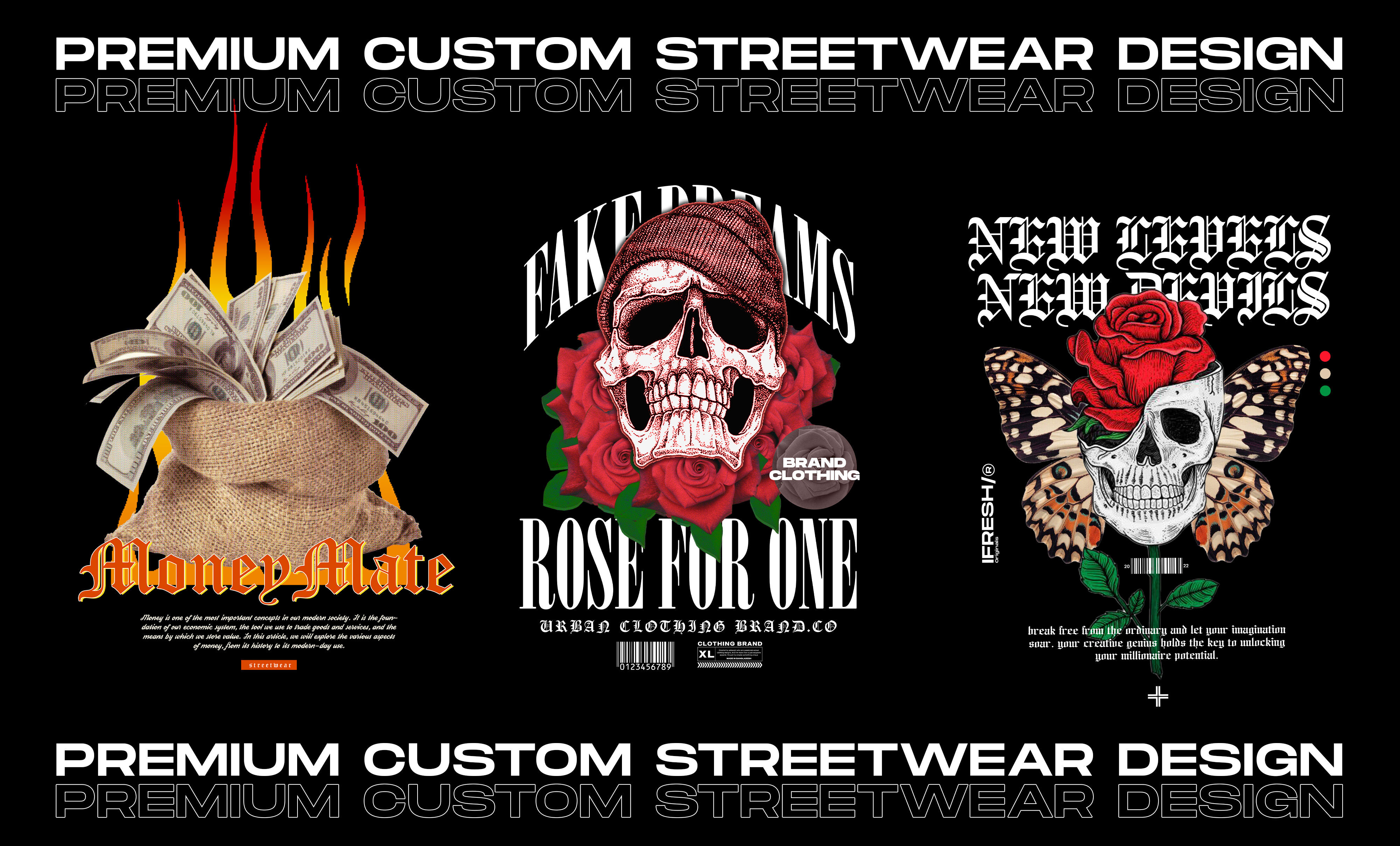 Custom Streetwear design graphic for t-shirt brand t shirt clothing clothing design custom design graphic design streetwear streewear vector