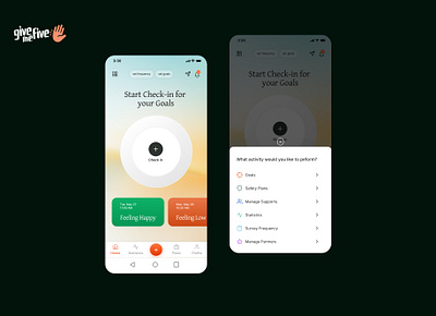 GivemeFive Mobile App app app design figma graphic design hi fidelity home homepage interaction design mobile mobile app product product design product designer prototype research ux design visual design wireframe