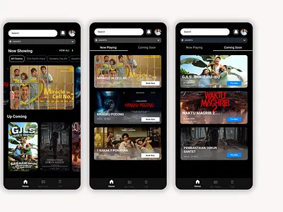 CinemaPro app design startup ui ux