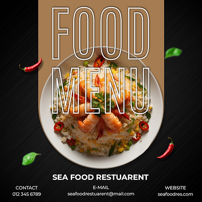 Modern Food Menu Design food flyer graphic design menu design menu layout modern design