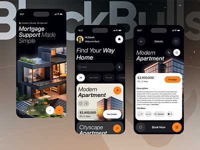 Real state application mobile ui design apartment app application booking app clean design clean ui design minimal ui mobile app mobile ui product design property app real estate real estate ui rental app responsive design ui ui designer ux