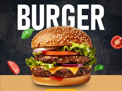 Modern Burger Flyer burger flyer food flyer food illustration graphic design modern design