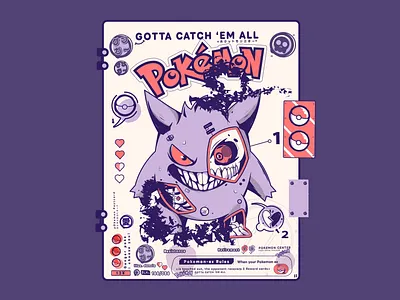 Gengar pokemon card card illustration illustration pokemon pokemon card pokemon card design pokemon design pokemon drawing pokemon rom pokemon thumbnail shirt design pokemon