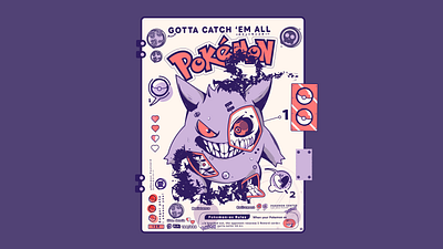 Gengar pokemon card card illustration illustration pokemon pokemon card pokemon card design pokemon design pokemon drawing pokemon rom pokemon thumbnail shirt design pokemon