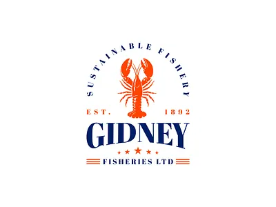 GIDNEY Premium Seafood & Fishery Company logo design. earth shohag food logo food product design food product logo seafood branding seafood logo seafood logo branding seafood product design seafood restaurant logo seafood vintage logo shrimp logo shrimp logo branding shrimp restaurant logo vintage food logo vintage logo vintage logo branding vintage product design vintage restaurant logo vintage seafood logo vintage shrimp logo