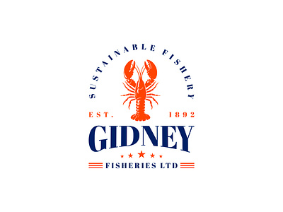 GIDNEY Premium Seafood & Fishery Company logo design. earth shohag food logo food product design food product logo seafood branding seafood logo seafood logo branding seafood product design seafood restaurant logo seafood vintage logo shrimp logo shrimp logo branding shrimp restaurant logo vintage food logo vintage logo vintage logo branding vintage product design vintage restaurant logo vintage seafood logo vintage shrimp logo