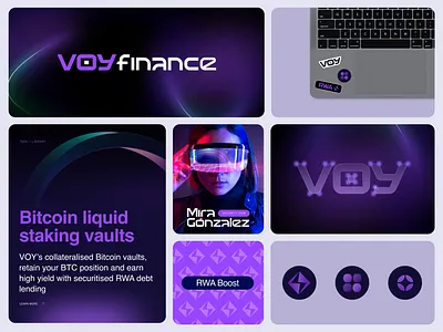 VOY Finance | Brand Identity Concept ai bitcoin brand branding color crypto design finance fintech graphic design icons identity illustration logo minimal saas typography ui