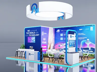 Avito | Tav Technologies Exhibition Booth 3D Design 3d 3d art 3d model booth design branding design exhibition exhibition booth graphic design