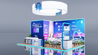 Avito | Tav Technologies Exhibition Booth 3D Design 3d 3d art 3d model booth design branding design exhibition exhibition booth graphic design