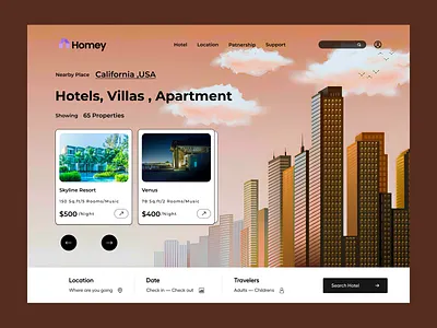 Modern Hotel Booking Website Design – hotel booking website