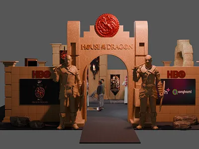 House of Dragon Season 3 Mall Activation 3D Model | Design 3d 3d art 3d blender 3d design branding design exhibition exhibition booth graphic design illustration