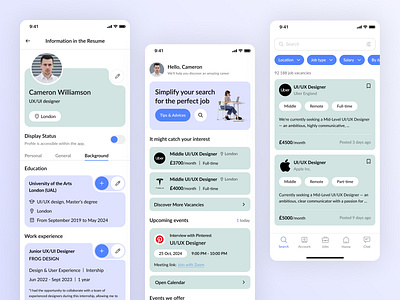 CareerPath — Complete Job Search & Career Management Flow careerapp careersearch employment job jobapp jobhunting jobsearchapp mobileappdesign mobileui productdesign ui uiux userexperience uxdesign