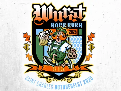 Fun race design beer cartoon illustration chipdavid dogwings drawing octoberfest running vector