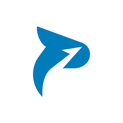 Sporty Letter P Upward Arrow Logo for sale arrow athletics aviation buy club courier delivery dynamics fast for sale letter p logo premade purchase quick rapid ready made rental sporty upward
