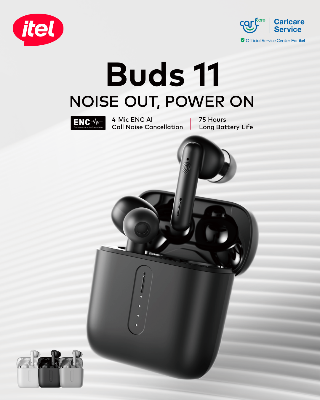 Minimal & Premium Look KV itel Buds Ace Pro -360-Degree PBI branding earbuds product kv design fsp graphic design kv minimaldesign minimalist design productdesign tws