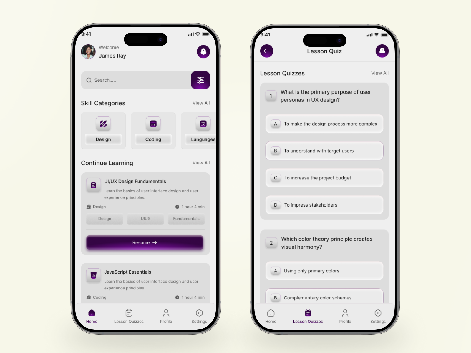 SkillBites – 5-Minute Learning App figma learningappdesign mobile app mobile app design uidesign uiux user interface ux design