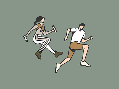 SPORTS active humans illustration illustrator lifestyle lineart people sport sports training ui vector