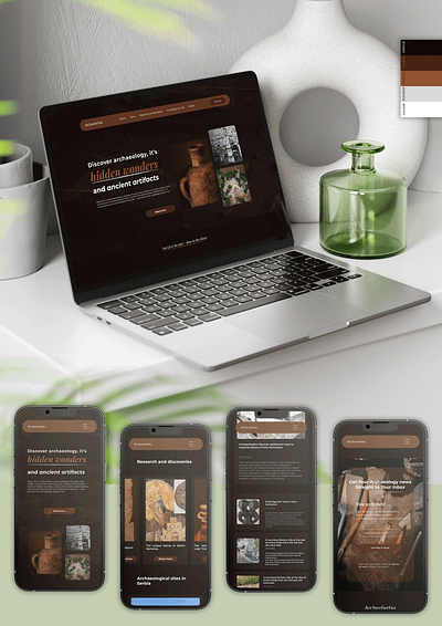 Redesign of an Archaeology Website ui user interface user interface design uxui web design website design