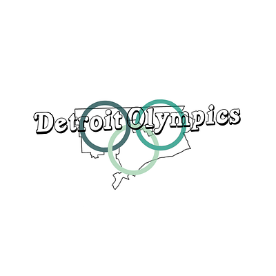 Detroit olympics branding design logo title typography