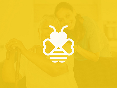 Bee + Hearts Logo Mark for Home Care Agency adobe illustrator bee logo brand expert brand identity branding guidelines care branding custom logo dribbble home care branding home care logo logo design logo mark logo presentation logo process logo symbol marufiam medical logo minimal logo modern logo