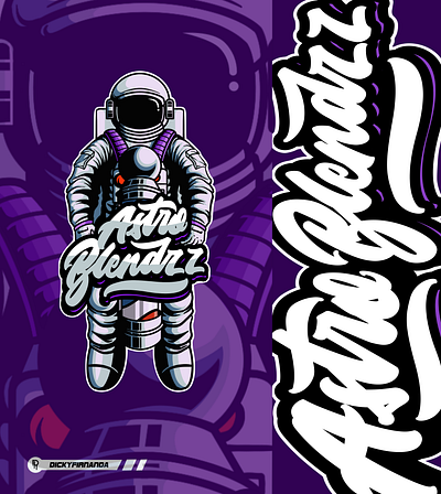 ASTRO BLENDZZ apparel design astronout barber barber logo barbershop brandidentity branding clothing design graphic design illustration lettering design lettering logo logo logo illustration logo type