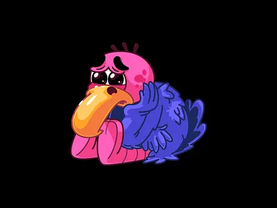 Vulture branding brazil character color design fun illustration sao paulo thunder rockets ui