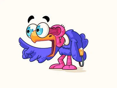 Vulture branding brazil character color design fun illustration sao paulo thunder rockets ui