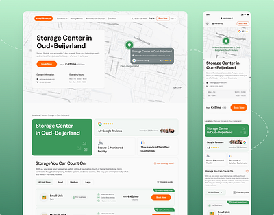 EasyStorage – Responsive Website & Mobile UI for Storage Service booking website business website clean ui conversion focused design location page design minimal ui mobile app design mobile ui modern website design product design responsive design responsive website service industry design service website storage booking storage service ui design ux design web and mobile web design