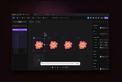 Flower animation if Framer animation framer illustration